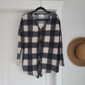 Lovely J Sweater Button Up Top